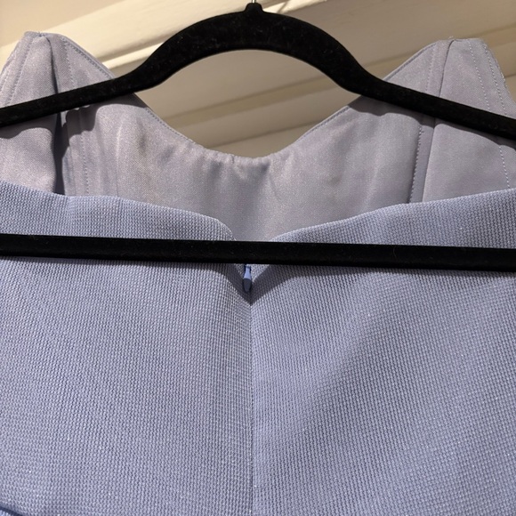 Michael Costello x Revolve India Midi Dress in Periwinkle Strapless Ruched - Picture 7 of 15